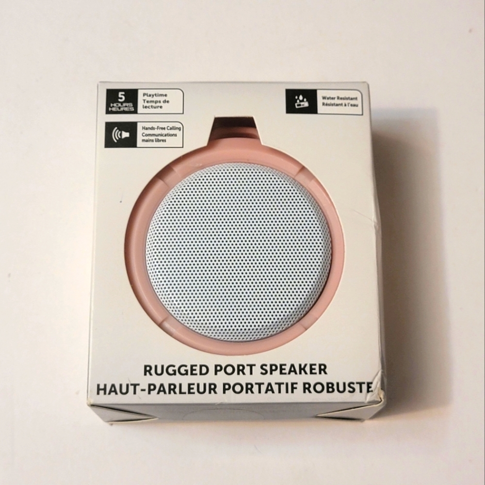 Onn Small Rugged Portable Bluetooth Speaker Pink